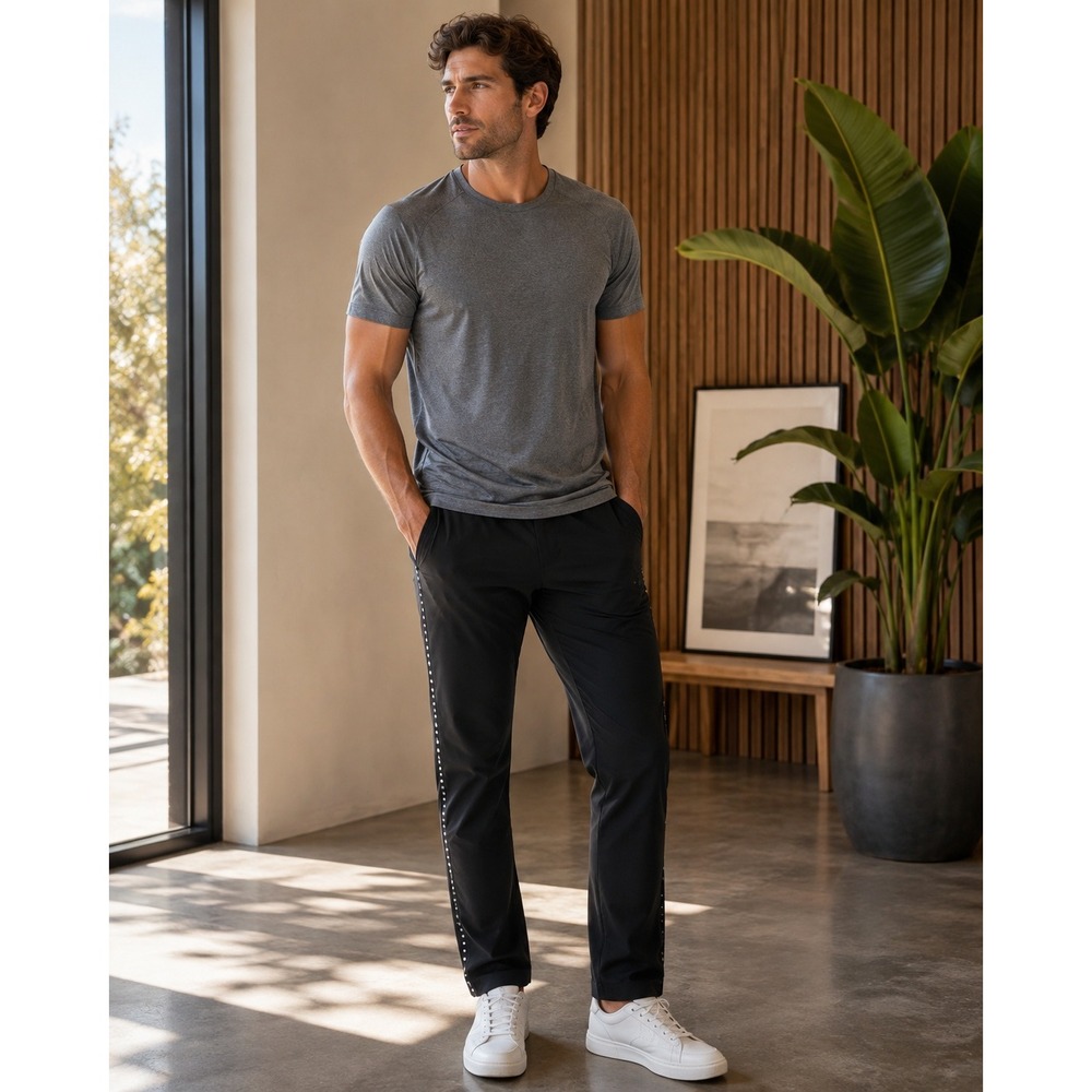 Fabletics Pants Men 31x32 Black Rhinestone Activewear Gorpcore Athleisure